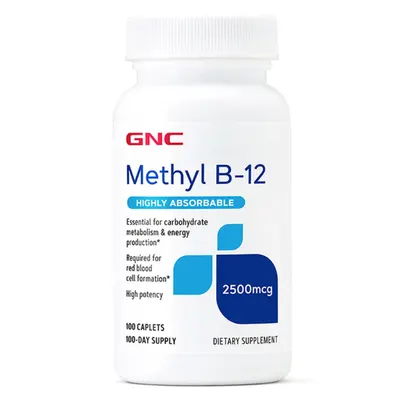 Methyl B12 2500 mcg, GNC | 100 comprimate