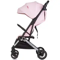 Carucior pentru copii Chipolino Pixie pink marshmallow cu spatar reglabil, suspensii, sistem tip troller, suport reglabil pentru piciore