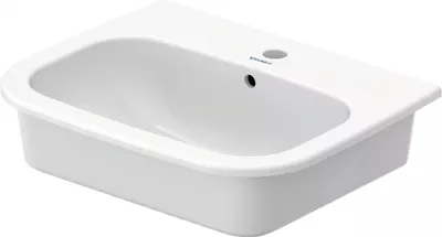 Lavoar Duravit D-Code 0337540000, incastrat in blat, 545 x 435 mm, dreptunghiular, Alb