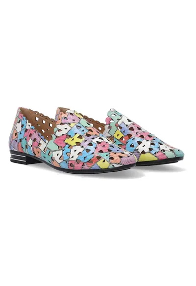 Pantofi loafer din piele naturala cu perforatii