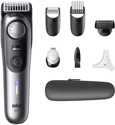 Aparat de tuns barba Braun - BT9520, Silver/Mat
