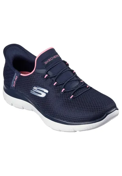 Baskets Femme Baskets Skechers SUMMITS-DIAMOND DREAM Bleu Bleu Skechers