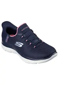 Baskets Femme Baskets Skechers SUMMITS-DIAMOND DREAM Bleu Bleu Skechers