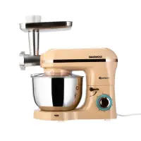 Mixer cu bol Daewoo DHM200MGC, Putere 2000W, Capacitate 5.5l, Accesoriu masina de tocat, Capacitate 1.2 kg/min, Tel, Carlig framantare, Palete amestecare (Crem)