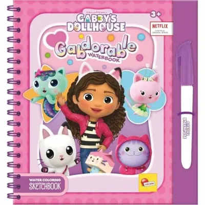 Waterbook: carte de colorat gabbys dollhouse