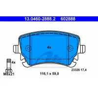 Set placute frana, frana disc ATE 13.0460-2888.2