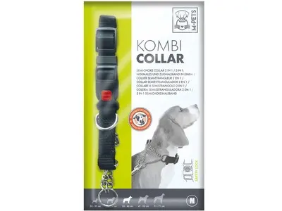 Zgarda cu sistem de semi-choke, neagra, ajustabila, 36-46 cm x 2 cm