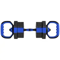 SPORTNOW Set Greutăți Fitness 6 în 1 Multifuncțional, 20 kg din Plastic și Nisip, 125x18x18 cm, Albastru | Aosom Romania