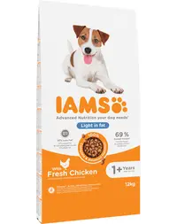 IAMS ProActive Health Adult Light in Fat for Sterilsed/Overweight Hrana uscata pentru caini sterilizati/supraponderali 12 kg
