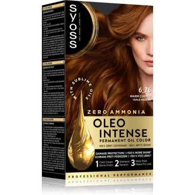 Syoss Oleo Intense Culoare permanenta pentru par cu ulei culoare 6-76 Warm Copper 1 buc