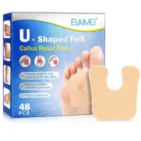 Set 48 Pernite din Fetru pentru Calusuri, Forma U , Anti-Frecare E i Anti-Durere