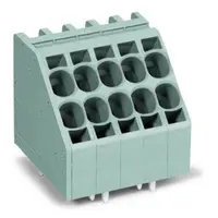 2-conductor PCB terminal block; 10 mm²; Pin spacing 7.5 mm; 3-pole; Push-in CAGE CLAMP®; 10,00 mm²; light gray