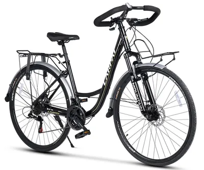 Bicicletă MTB semi-rigidă Roadster City 21v Negru/Alb