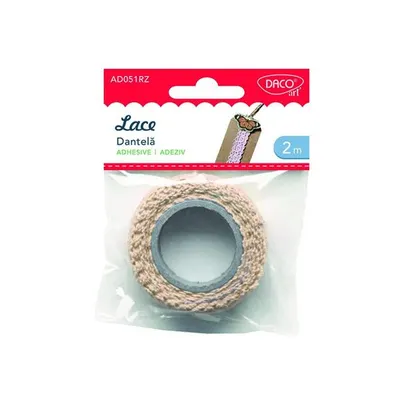 Acesorii de craft: Dantelă roz autoadezivă DACO - AD051RZ