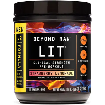 Pre-Workout LIT V2 cu Aroma de Limonada de Capsuni 492g
