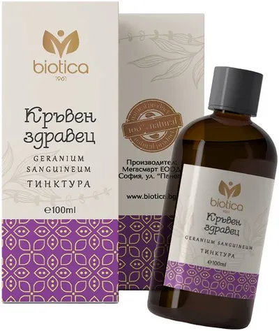 Tinctură de geranium sângeros, 100 ml, Biotica 1961
