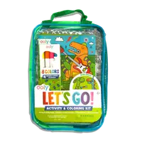 Kit portabil de activitati si colorat - Dinozauri Roboti - Let s Go! Robo Dinos