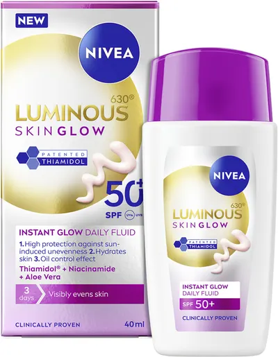 Fluid facial de zi Nivea Luminous Skin Glow, SPF50+, 40 ml