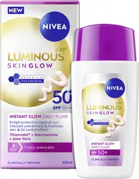 Fluid facial de zi Nivea Luminous Skin Glow, SPF50+, 40 ml