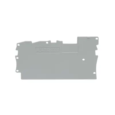 End and intermediate plate; gray