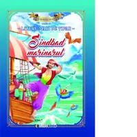 Sindbad marinarul. Carte de colorat cu povesti scrisa cu litere mari de tipar