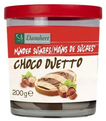 Cremă de ciocolată Duo, 200 g, Damhert