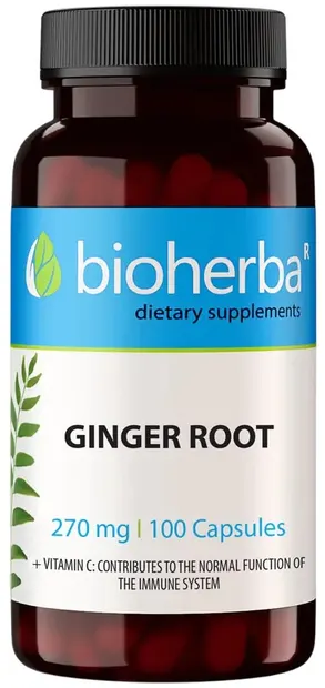 Ginger Root, 270 mg, 100 capsule, Bioherba