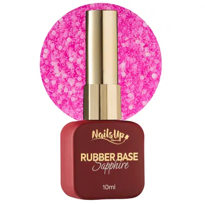 Rubber base NAILSUP Sapphire Flakes 019 10 ml