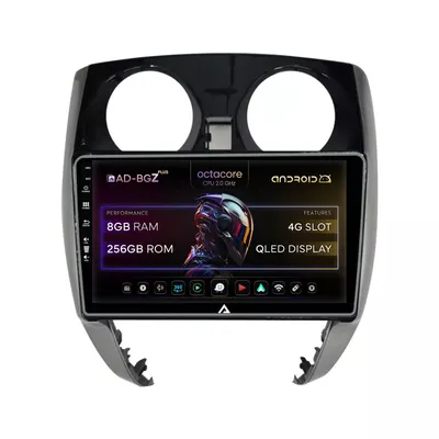 Navigatie Nissan Note (2012-2019), Android, Z-Octacore 8GB RAM + 256GB ROM, 10.1 Inch - AD-BGZ10008+AD-BGRKIT167