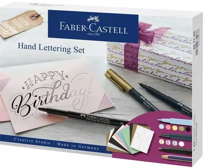 Set markere Faber-Castell Hand Lettering Pitt Artist - 12 buc.