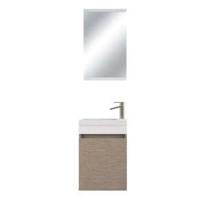 Set mobilier baie Buca suspendat 3 piese bej 45 cm