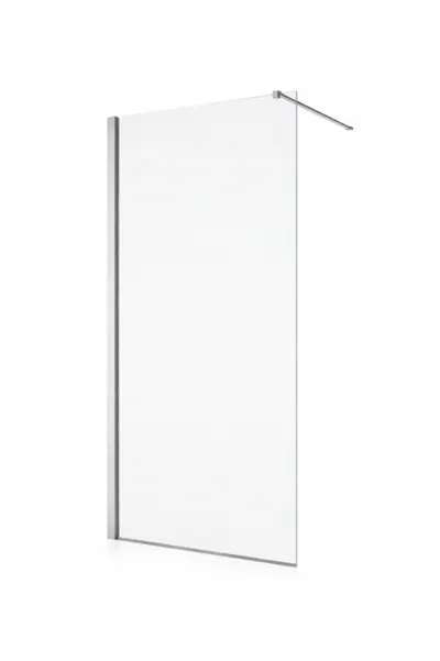 Paravan dus sticla walk-in 140x200 cm cu cadru metalic crom RONAL PUR