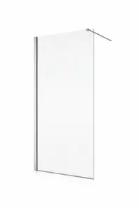 Paravan dus sticla walk-in 140x200 cm cu cadru metalic crom RONAL PUR