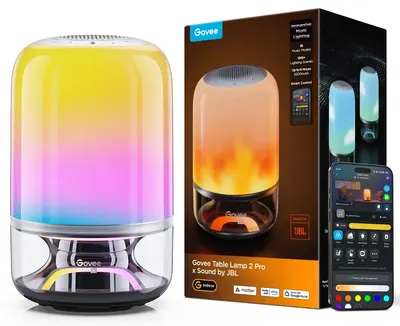 Govee Lamp 2 Pro x Sound by JBL lampă smart de birou cu difuzor, RGB