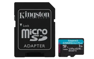Card de memorie Kingston Canvas Go Plus Micro-SDXC, 1 TB, Clasa 10 + Adaptor
