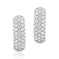 Cercei din aur alb cu diamante de 0.74ct