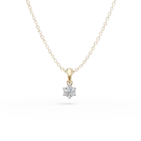 Lant cu pandantiv din aur galben cu diamant de 0.305ct