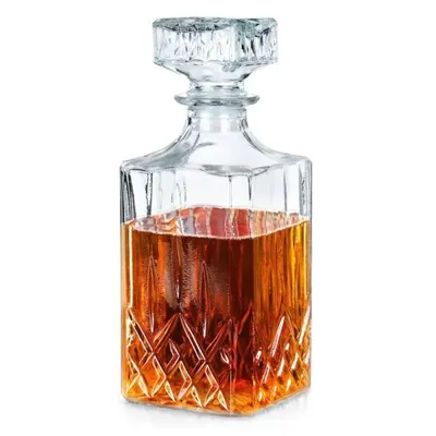 Carafa pentru Whisky din Sticla cu Dop de Pluta, 900 ml