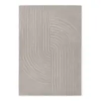 Covor gri deschis țesut manual din lână 80x150 cm Arcura – Vikosa
