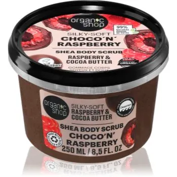 Organic Shop Choco'n'Raspberry exfoliant delicat pentru corp unt de shea