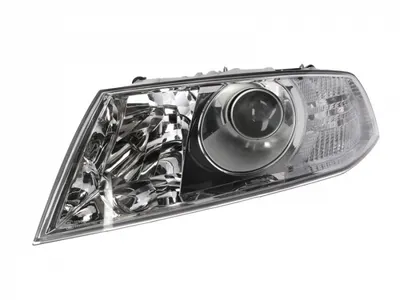 Far stanga (H1 H7, reglaj electric, cu motoras, fundal negru) SKODA OCTAVIA II