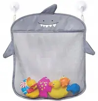 Organizator de jucarii pentru baie suspendat 35x40cm Grey Shark