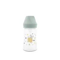 Biberon cu gat larg My Friend Iceberg Green tetina moale din silicon, 0 luni+, 250 ml