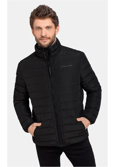 Jacheta di tranzitie matlasata - guler ridicat - sac de compresie - fibra Sorona - J-Benz - Neagra - Negru