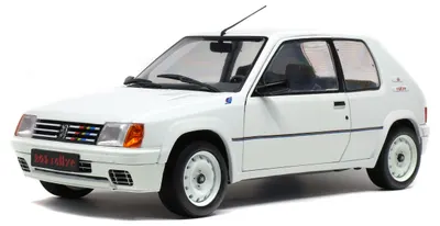 Model de colecție SOLIDO Modern: Mașini - Peugeot 205 Mk.1 1.9L Rallye White 1988