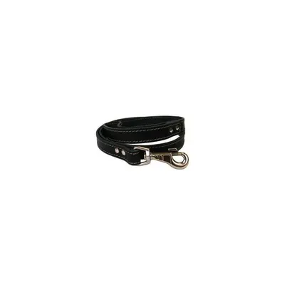 Lesa din piele, neagra, pentru caini de talie mare, lungime 1,2 m, latime 25 mm