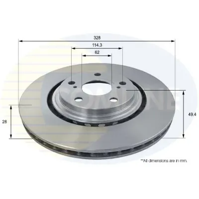Disc frana COMLINE ADC2515V