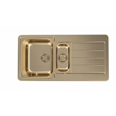 Chiuveta bucatarie inox doua cuve culoare bronz Alveus Monarch Line 10