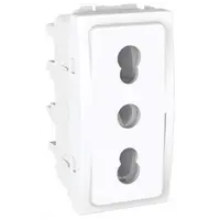 Priza standard italian 16A 1 modul alb Unica