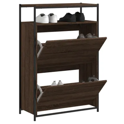 vidaXL Pantofar, stejar maro, 75x34x112 cm, lemn compozit
